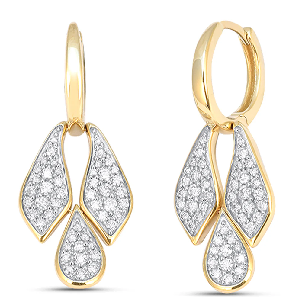 <span style="color:purple">SPECIAL!</span> .73ct G SI 14kt Yellow Gold Diamond Drop Earrings