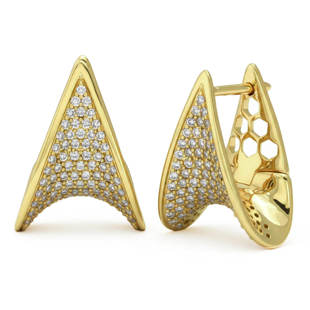 <span style="color:purple">SPECIAL!</span> .77ct G SI 14kt Yellow Gold Modern Diamond Earrings