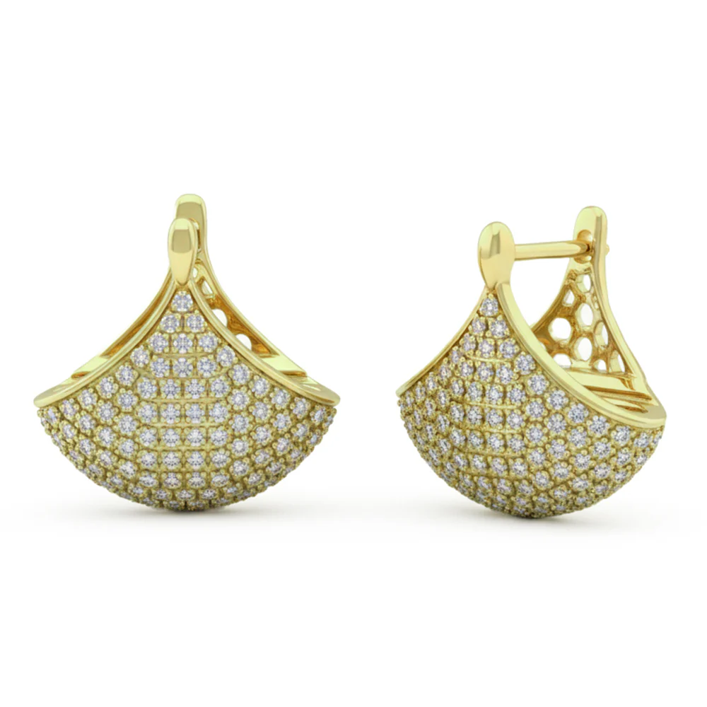 <span style="color:purple">SPECIAL!</span> .78ct G SI 14kt Yellow Gold Modern Diamond Earrings
