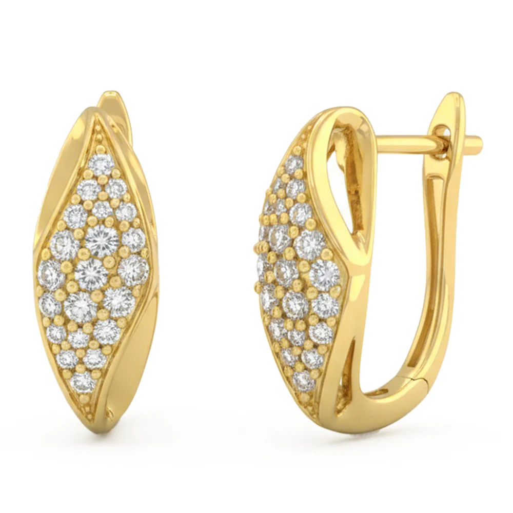 <span style="color:purple">SPECIAL!</span> .49ct G SI 14kt Yellow Gold Diamond Hoop Earrings