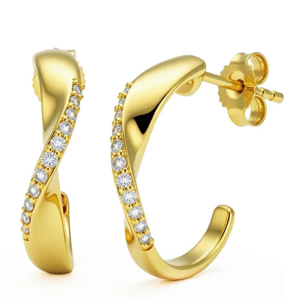 <span style="color:purple">SPECIAL!</span> .13ct G SI 14kt Yellow Gold Diamond J Hoop Earrings