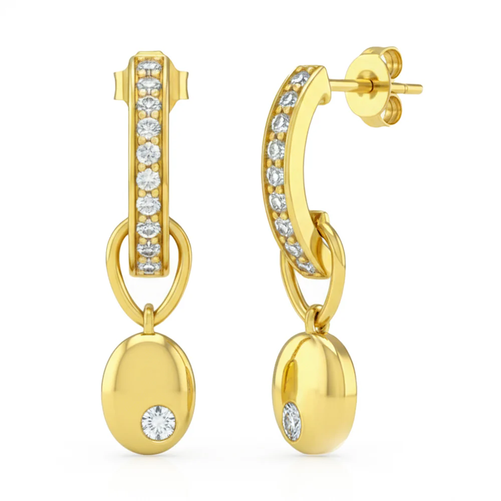 <span style="color:purple">SPECIAL!</span> .26ct G SI 14kt Yellow Gold Diamond Drop Earrings