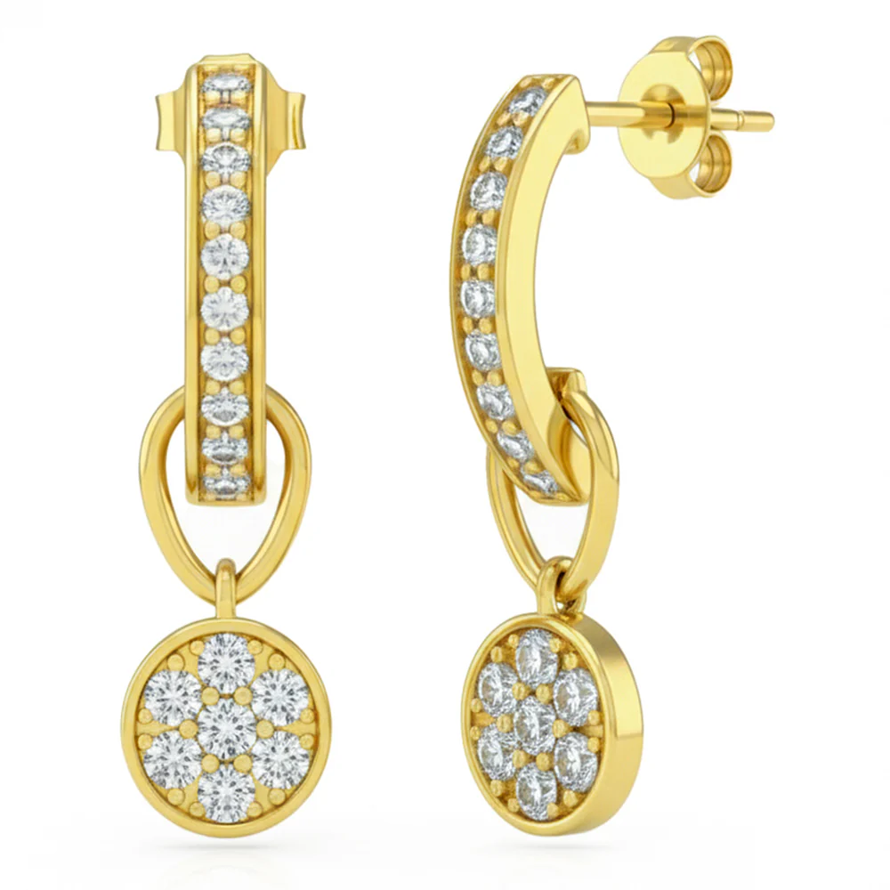 <span style="color:purple">SPECIAL!</span> .49ct G SI 14kt Yellow Gold Diamond Drop Earrings