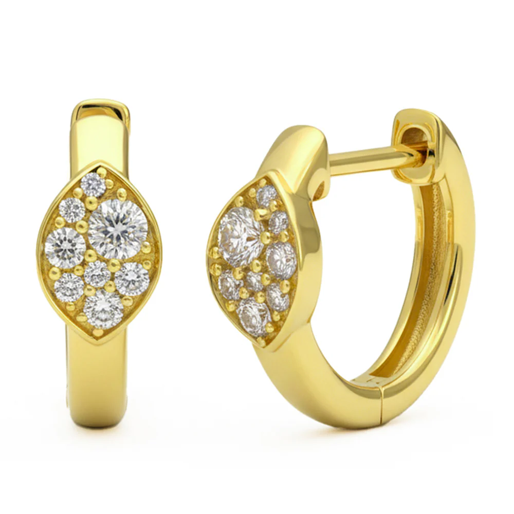 <span style="color:purple">SPECIAL!</span> .25ct G SI 14kt Yellow Gold Diamond Hoop Earrings