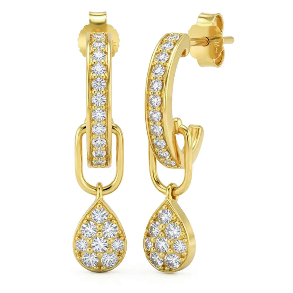<span style="color:purple">SPECIAL!</span> .49ct G SI 14kt Yellow Gold Diamond Drop Earrings