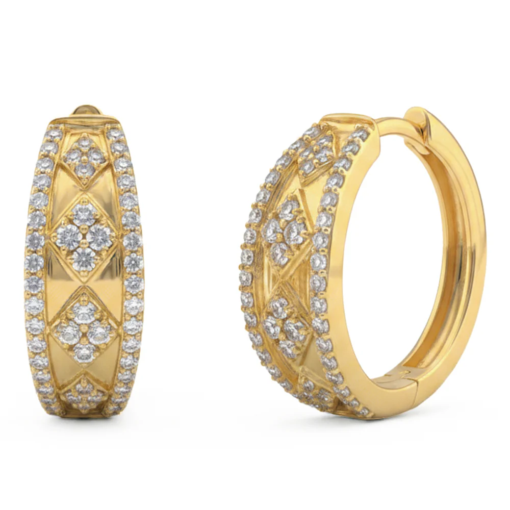 <span style="color:purple">SPECIAL!</span> .50ct G SI 14kt Yellow Gold Diamond Hoop Earrings