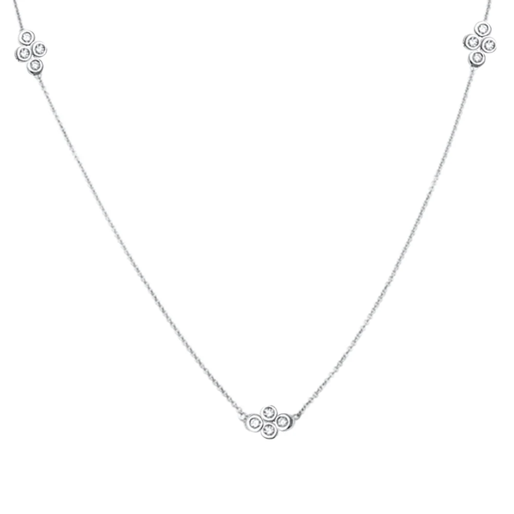 <span>DIAMOND CLOSEOUT! </span>.15ct 14kt White Gold Diamond Pendant 18" Necklace