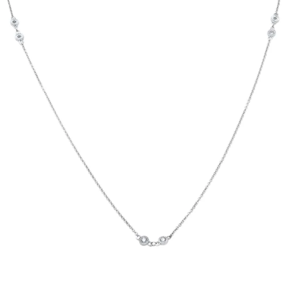 <span>DIAMOND CLOSEOUT! </span>.25ct 14kt White Gold Diamond Pendant 18" Necklace