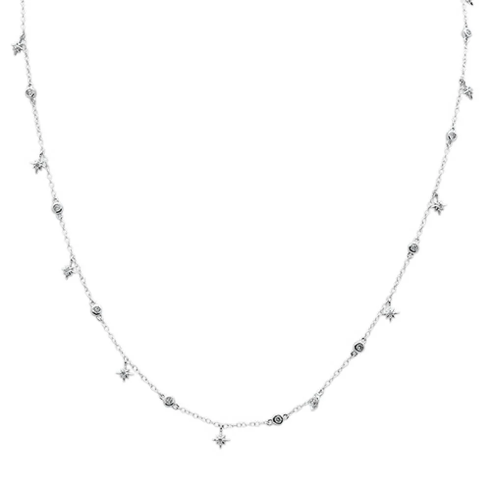 <span>DIAMOND CLOSEOUT! </span>.39ct G SI 14k White Gold Diamond Pendant Necklace 16" Long+(1"ext)
