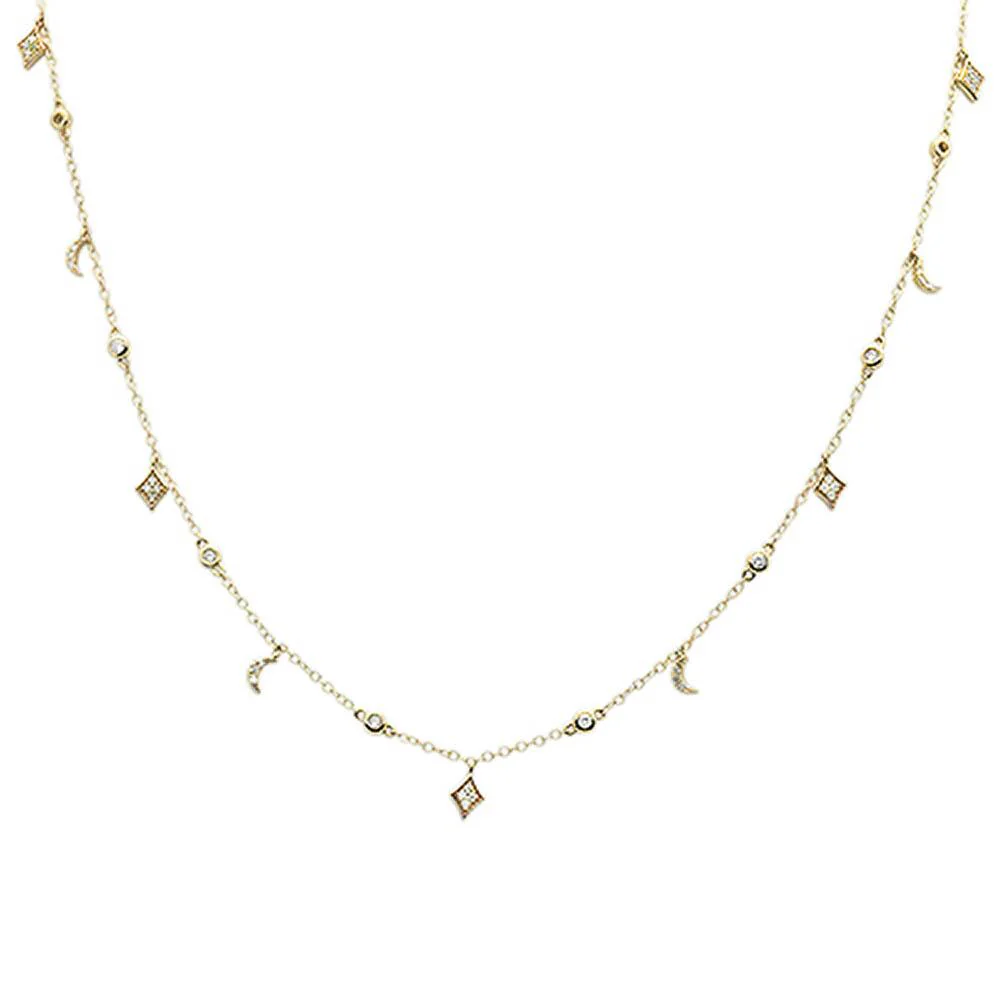 <span>DIAMOND CLOSEOUT! </span>.47ct G SI 14k Yellow Gold Diamond Pendant Necklace 16" Long+(1"ext)