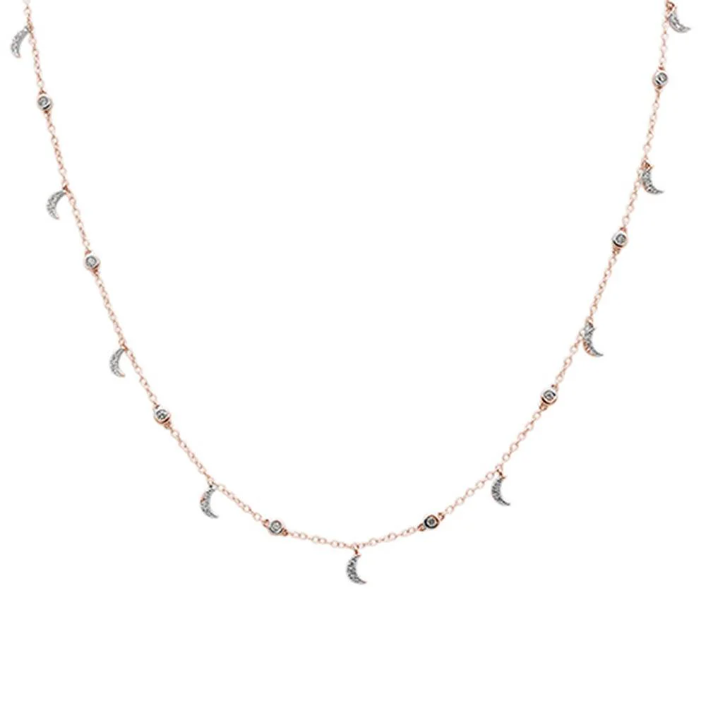 <span>DIAMOND CLOSEOUT! </span>! .46ct G SI 14k Rose Gold Diamond Pendant Necklace 16" Long+(1"ext)