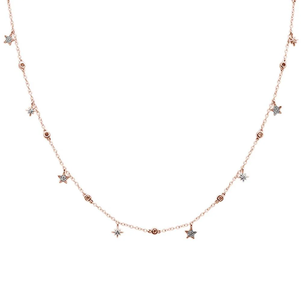 <span>DIAMOND CLOSEOUT! </span> .52ct G SI 14k Rose Gold Diamond Pendant Necklace 16" Long+(1"ext)