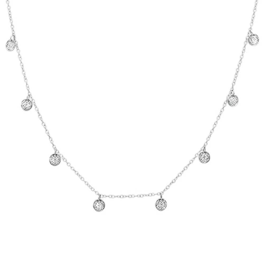 <span>DIAMOND CLOSEOUT! </span>.50ct G SI 14k White Gold Diamond Pendant Necklace 17" Long