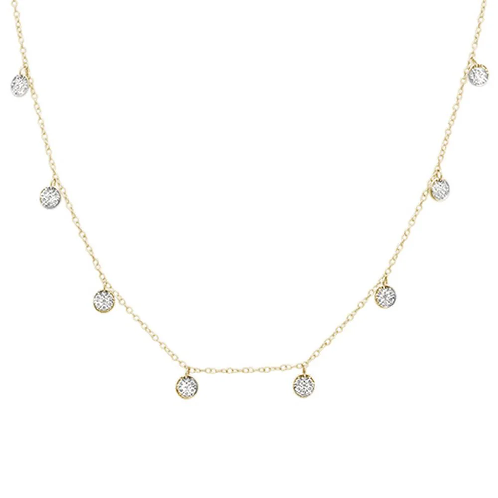 <span>DIAMOND CLOSEOUT! </span>.44ct G SI 14k Yellow Gold Diamond Pendant Necklace 17" Long