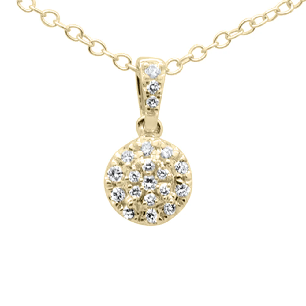 <span>DIAMOND CLOSEOUT! </span>.16ct G SI 14K Yellow Gold Diamond Pendant 18" Long Chain