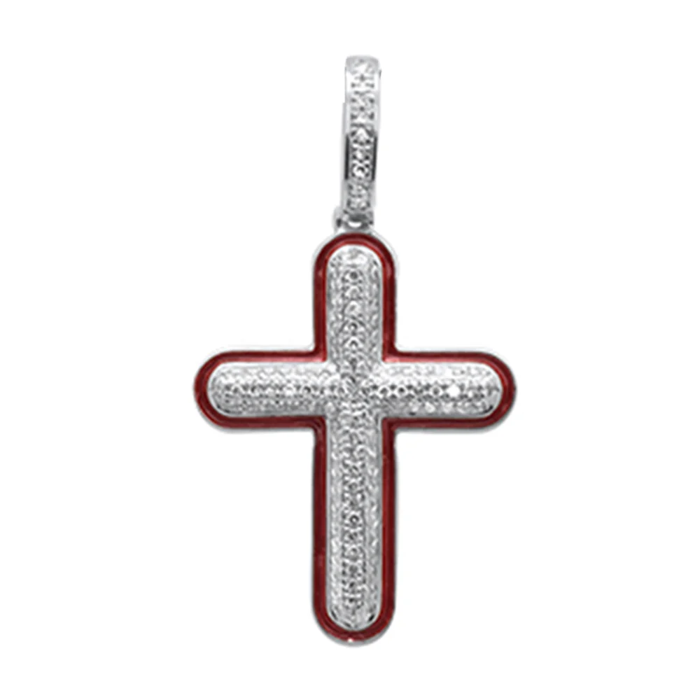 <span>DIAMOND CLOSEOUT! </span> .26ct G SI 10K White Gold Diamond Hip Hop Charm Pendant