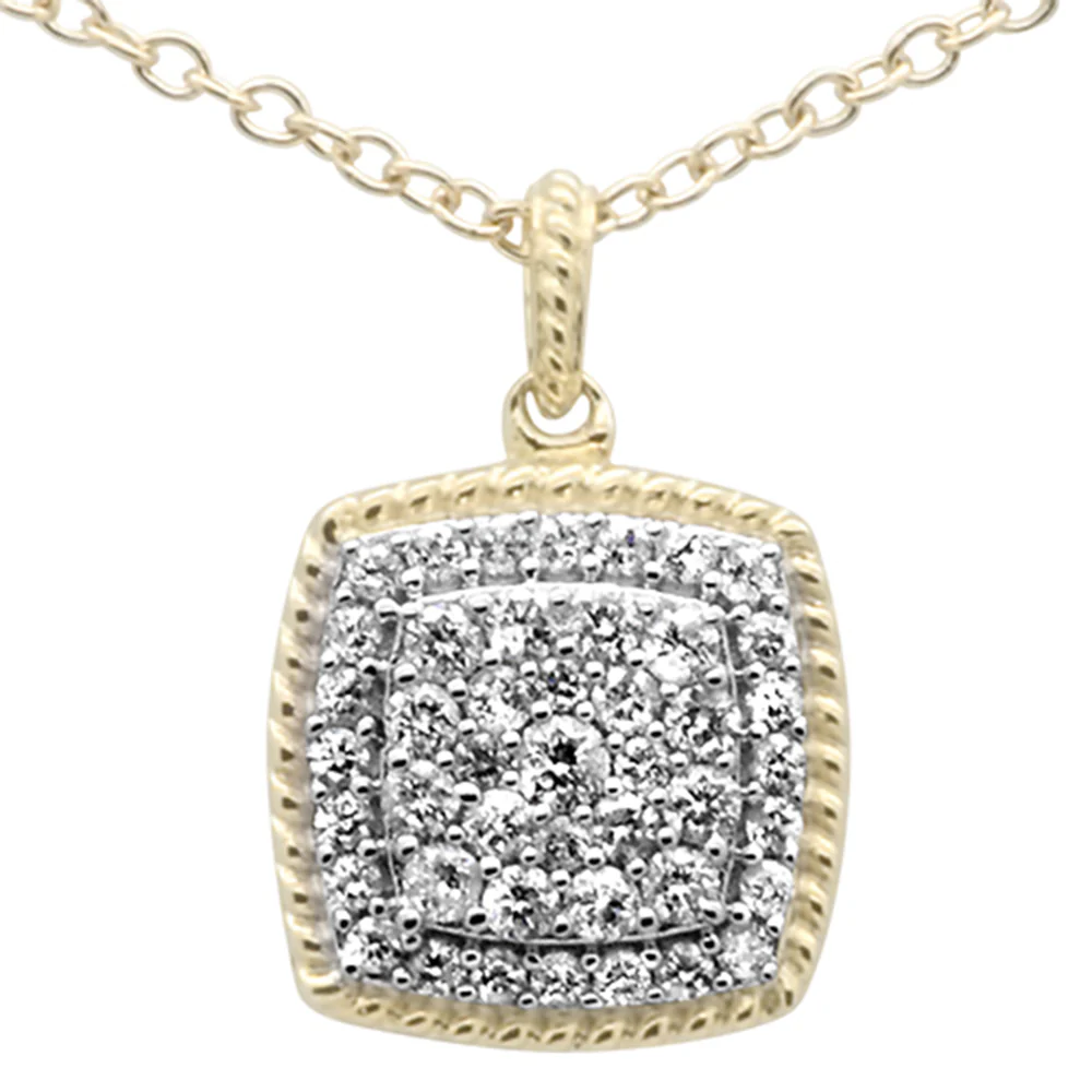 <span>DIAMOND CLOSEOUT! </span>.23ct G SI 10K Yellow Gold Diamond Pendant Necklace 18" Long