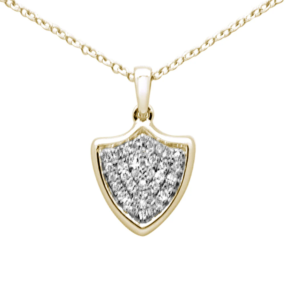 <span>DIAMOND CLOSEOUT! </span>.10ct F SI 10K Yellow Gold Diamond Pendant Necklace 18" Chain