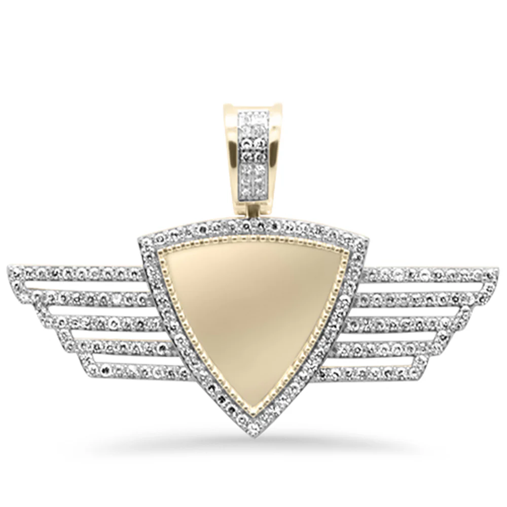 <span>DIAMOND CLOSEOUT! </span> 1.17ct F SI 10K Yellow Gold Diamond Dimond Hip Hop Iced Out Memory Pendant
