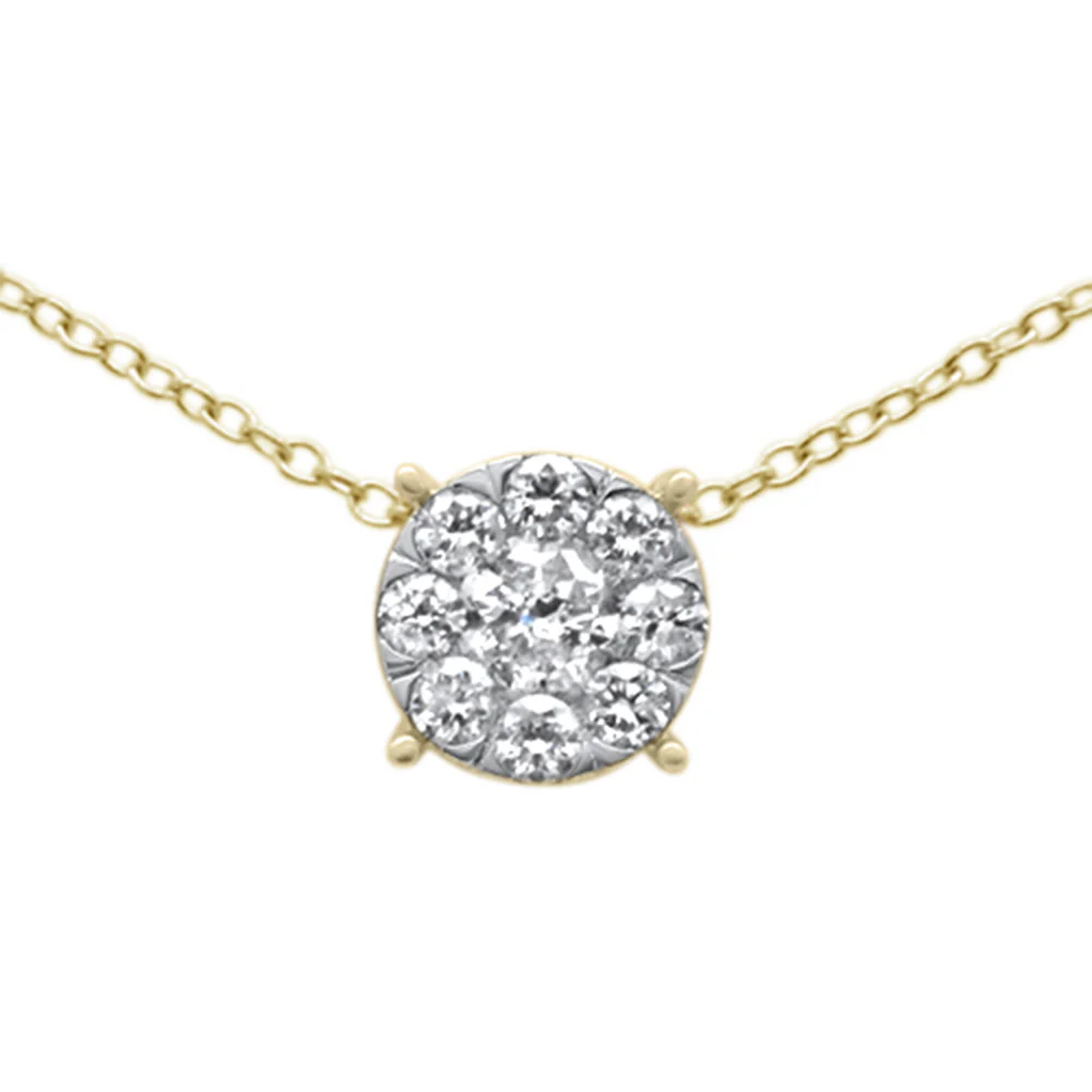 <span>DIAMOND CLOSEOUT! </span>.53ct G SI 10K Yellow Gold Diamond Round Pendant