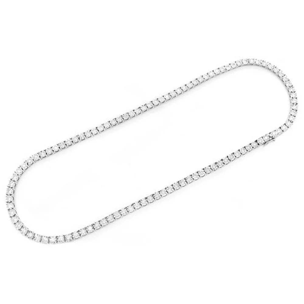 <span style="color:purple">SPECIAL!</span> 5.07ct 14K White Gold Tennis Miracle Illusion Necklace 22" - Image 4
