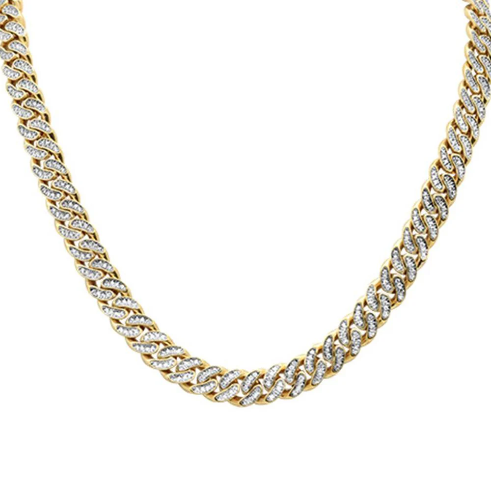 <span style="color:purple">SPECIAL!</span> 4mm 1.79ct 14k Yellow Gold Diamond Round Cuban Necklace 18" - Image 3