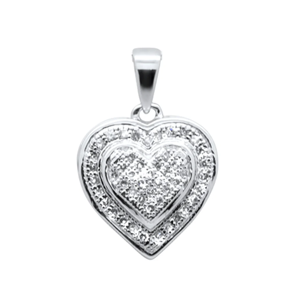 <span>DIAMOND CLOSEOUT! </span>.15ct G SI 10K White Gold Diamond Heart Pendant