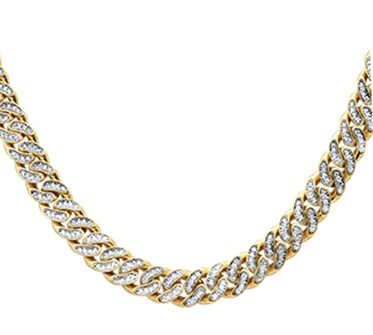 <span style="color:purple">SPECIAL!</span> 4mm 2.19ct G SI1 14k Yellow Gold Diamond Round Cuban Necklace 22" - Image 2