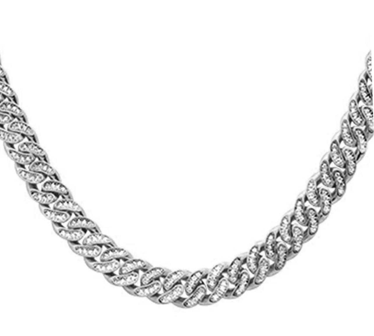 <span>DIAMOND CLOSEOUT! </span> 4mm 2.13ct G SI 14k White Gold Round Diamond Cuban Necklace 18" - Image 2