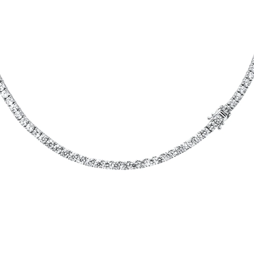 <span style="color:purple">SPECIAL!</span>9.12ct G SI 14K White Gold Diamond Tennis Necklace 22" - Image 3