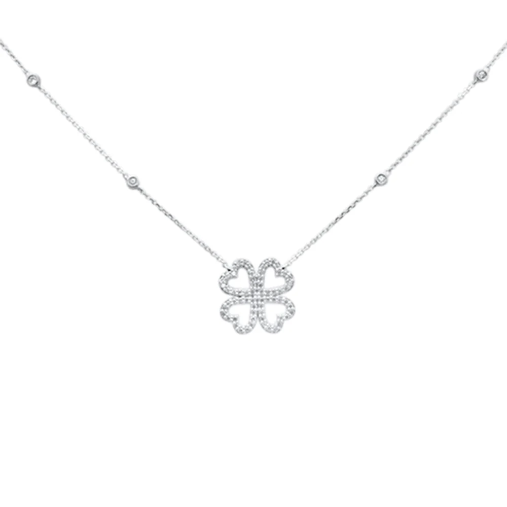 <span>DIAMOND CLOSEOUT! </span>.34ct G SI 14K White Gold Diamond Heart Pendant Necklace