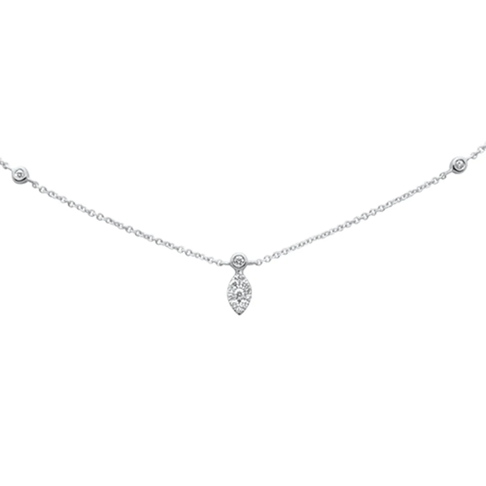 <span>DIAMOND CLOSEOUT! </span>.16ct G SI 14K White Gold Diamond Diamond By The Yard Chain 18"