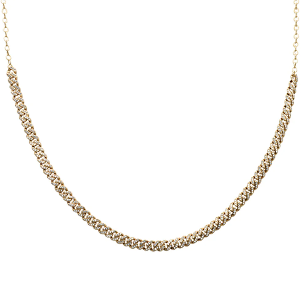 <span style="color:purple">SPECIAL!</span> .70ct G SI 14K Yellow Gold Diamond Cuban Chain with Extension Necklace 8" + 8" Extension