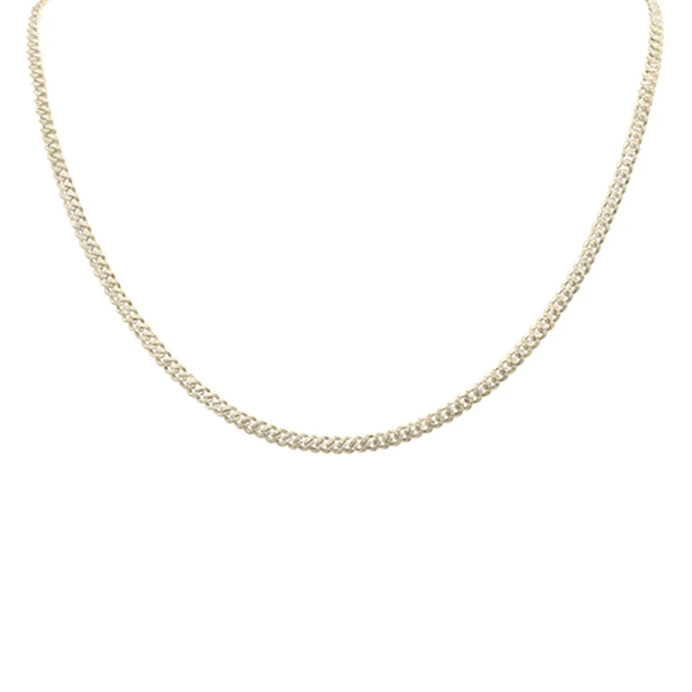 <span style="color:purple">SPECIAL!</span> 1.30ct G SI 14K Yellow Gold 3MM Diamond Cuban Necklace 12" + 4" EXT