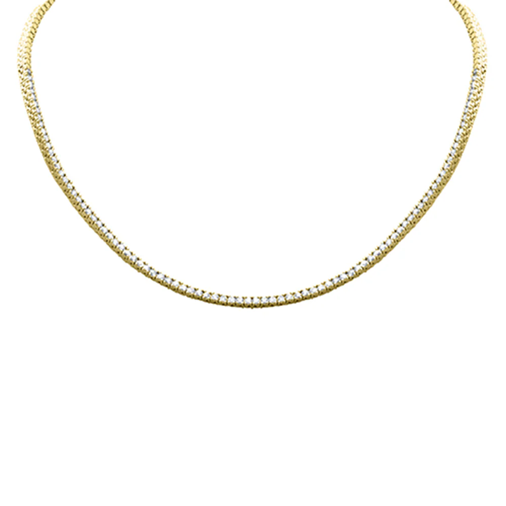 <span style="color:purple">SPECIAL!</span> 1.99ct G SI 14K Yellow Gold Diamond Tennis Necklace 14" + 2" Ext