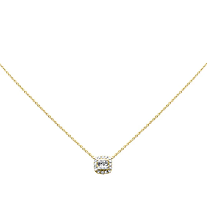 <span style="color:purple">SPECIAL!</span> .13ct G SI 14K Yellow Gold Diamond Pendant Necklace 16" + 2" Ext