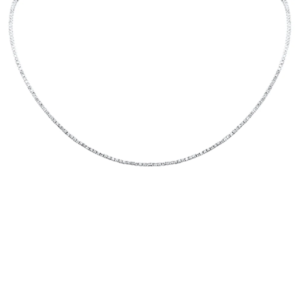 <span style="color:purple">SPECIAL!</span> 1.76ct G SI 14K White Gold Round Diamond Tennis Necklace 12+4" Ext