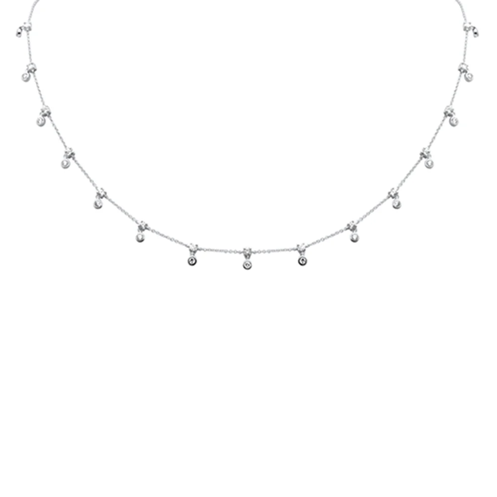 <span>DIAMOND CLOSEOUT! </span> 1.26ct G SI 14K White Gold Diamond Pendant Necklace 16+2" Ext - Image 2