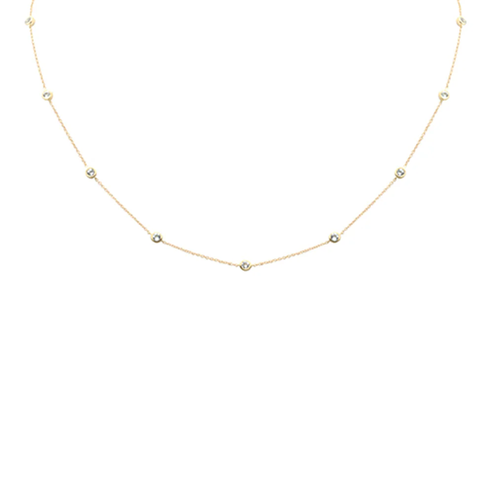 <span>DIAMOND CLOSEOUT! </span> .59ct G SI 14K Yellow Gold  Aquamarine Gemstone Pendant Necklace 16 + 2" Ext