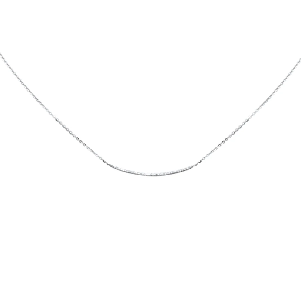 .12ct G SI 14K White Gold Diamond Pendant Necklace 14+2" Long