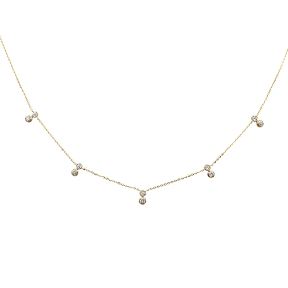 <span style="color:purple">SPECIAL!</span> .31ct G SI 14K Yellow Gold Diamond Pendant Necklace 16+2" Ext Long