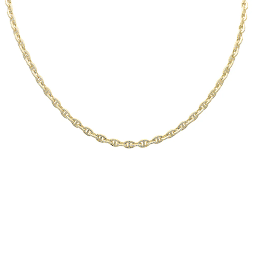 <span style="color:purple">SPECIAL!</span>3.45ct G SI 14K Yellow Gold Diamond Mariner Link Chain Necklace 22' Long - Image 2