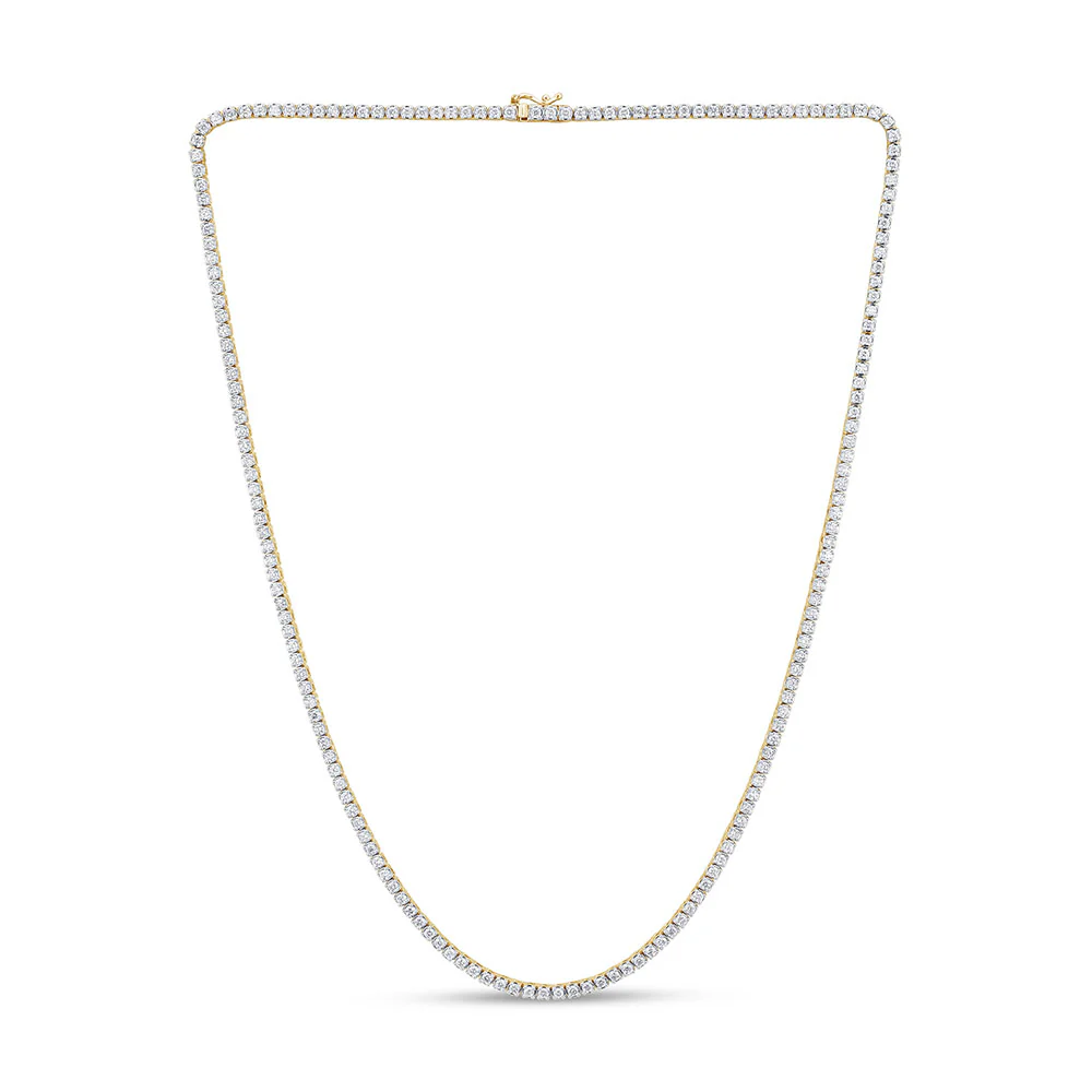 <span style="color:purple">SPECIAL!</span> 2.97ct G SI 14K Yellow Gold Diamond Tennis Necklace 16" - Image 2