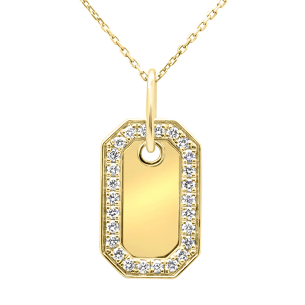 <span style="color:purple">SPECIAL!</span>.49ct G SI 14K Yellow GoldDiamond Medallion Pendant Necklace 18" Long