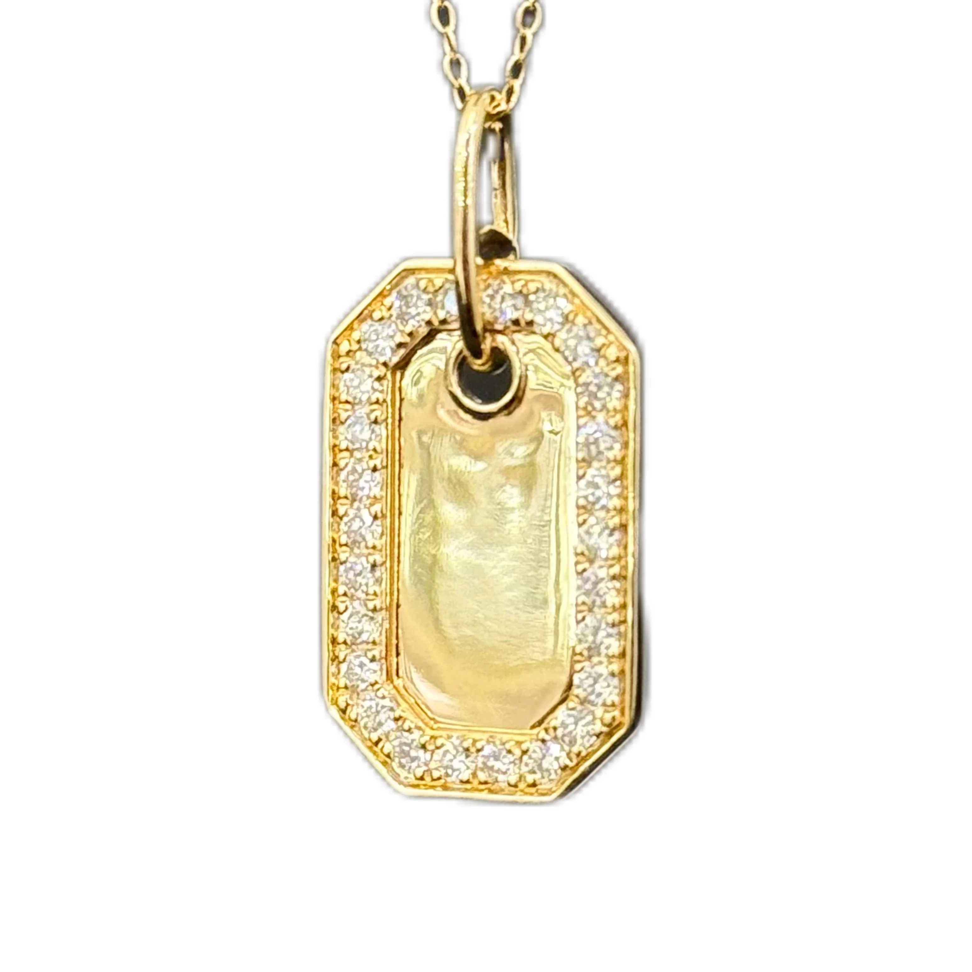 <span style="color:purple">SPECIAL!</span>.49ct G SI 14K Yellow GoldDiamond Medallion Pendant Necklace 18" Long - Image 2