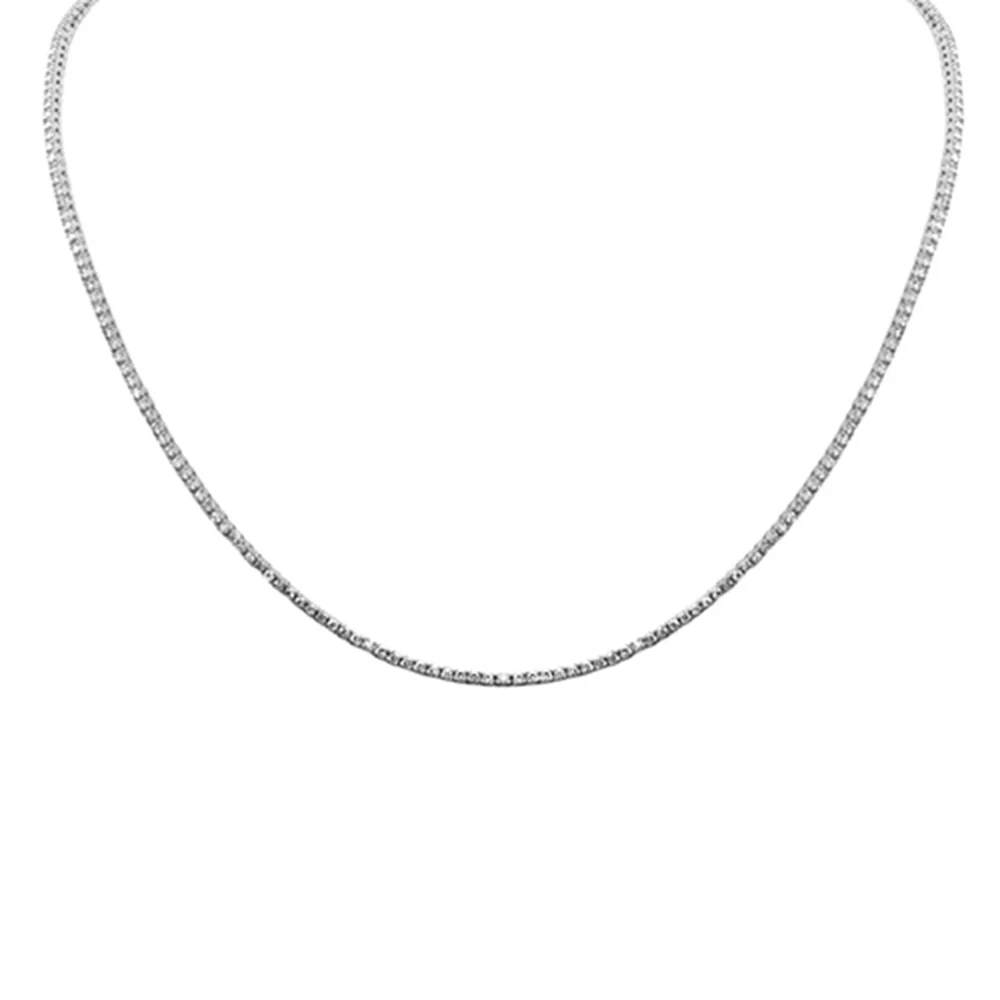 <span style="color:purple">SPECIAL!</span> 1.99ct G SI 14K White Gold Round Diamond Tennis Necklace 14+2" Ext