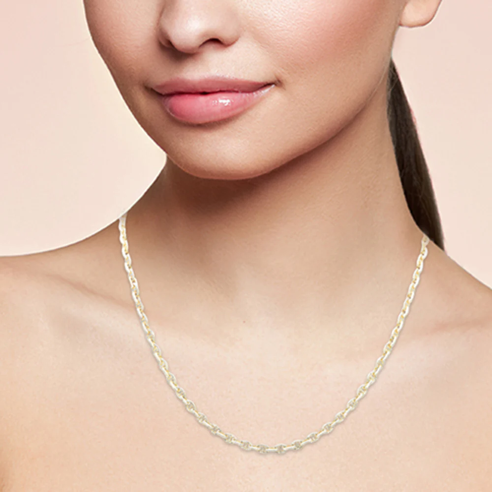 <span style="color:purple">SPECIAL!</span> 3.52ct G SI 14K Yellow Gold Diamond Mariner Link Chain Necklace 22" Long - Image 4