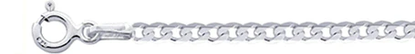 050-3MM Flat Curb Chain .925 Solid Sterling Silver Sizes 16-20" NEW