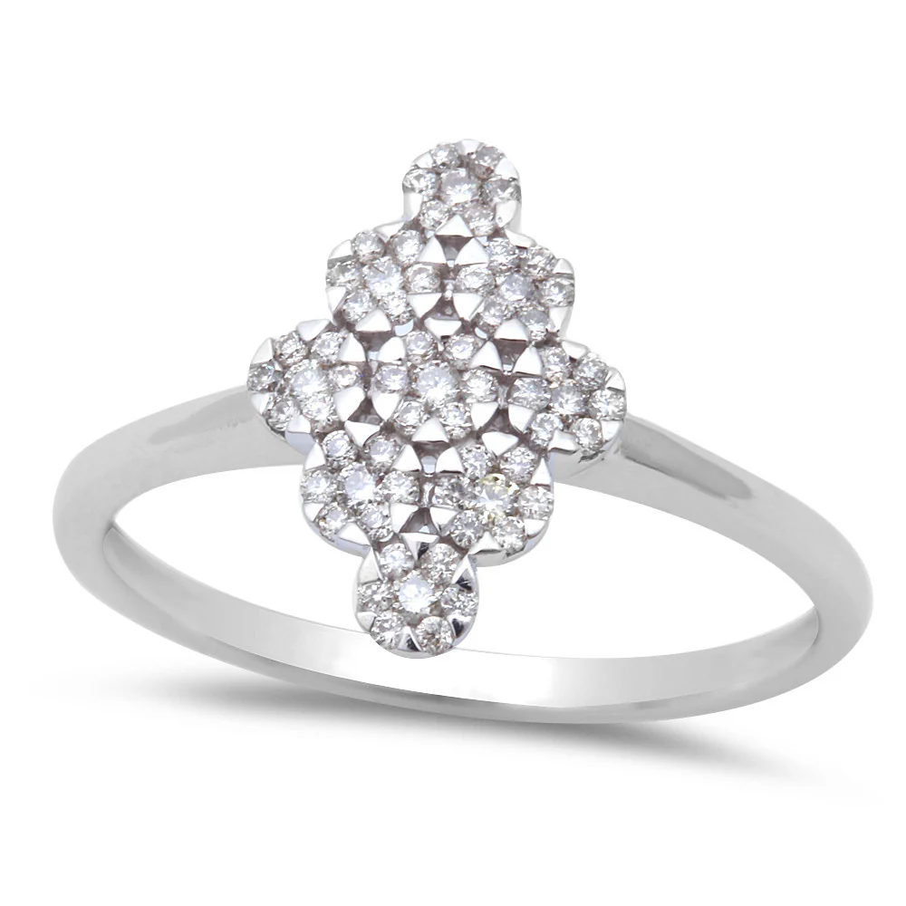 <span>DIAMOND CLOSEOUT!</span>.22ct Beautiful Round Diamond Modern Fine Ring 14kt White gold Sz 6.5