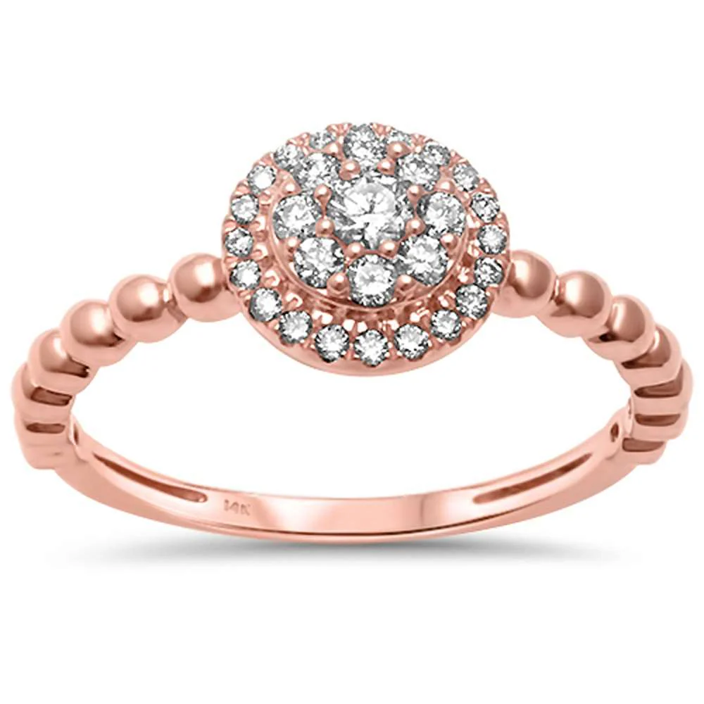 <span>DIAMOND CLOSEOUT! </span> .25ct G SI 14kt Rose Gold Engagement Promise Diamond Ring Size 6.5